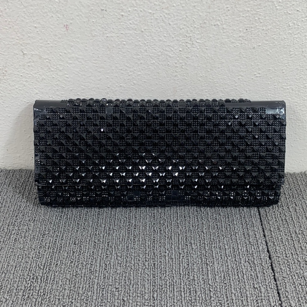Call it Spring Clutch Small Black Studded Convertible Chain Strap Crossbody Bag